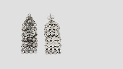 Heritage Bloom Silver Earrings by Sangeeta Boochra