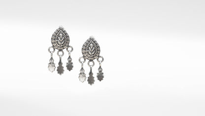 Sangeeta Boochra Silver Oxidized Handcrafted Earring