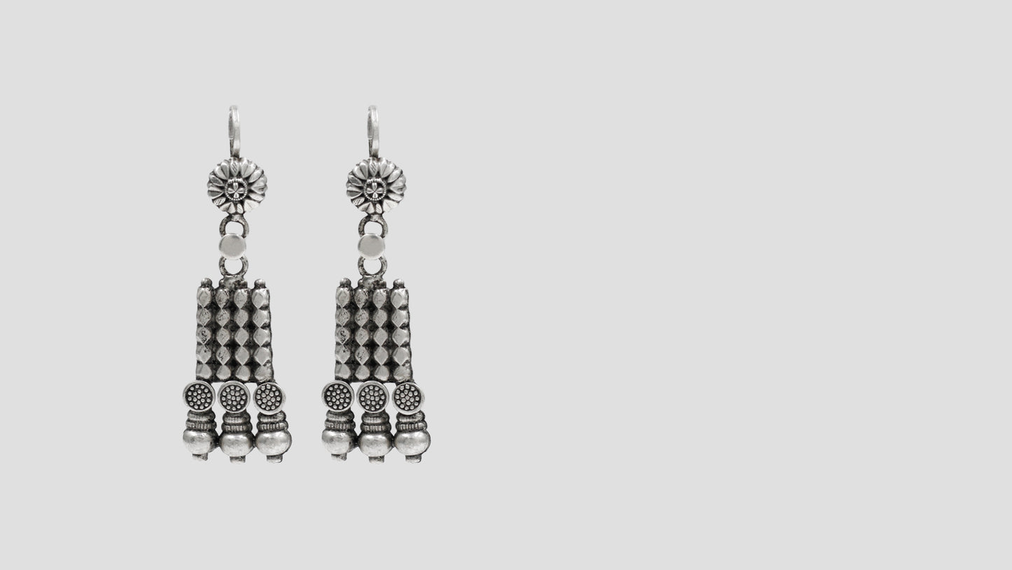 Bohemian Charm Silver Earrings – Sangeeta Boochra