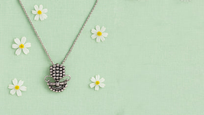 Floral Inspired Oxidised Silver Pendant | Sangeeta Boochra