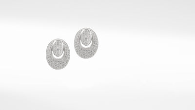 Crystal Sparkle CZ Stud Earrings
