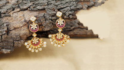 Sangeeta Boochra Silver Moissanite Earrings