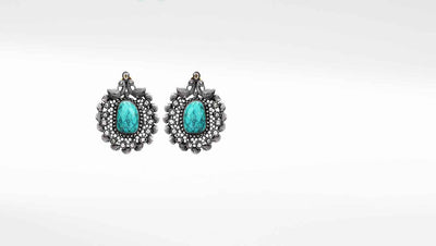 Silver Adiba Turquoise Earrings