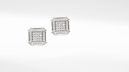 Ethereal Glow CZ Stud Earrings