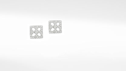 Sangeeta Boochra 925 Sterling Silver Jewelry Circular Cubic Zirconia CZ Stud Earring