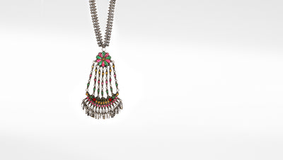 Marcela Silver Multi colored Necklace