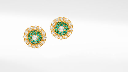 Sangeeta Boochra Silver Moissanite Earrings