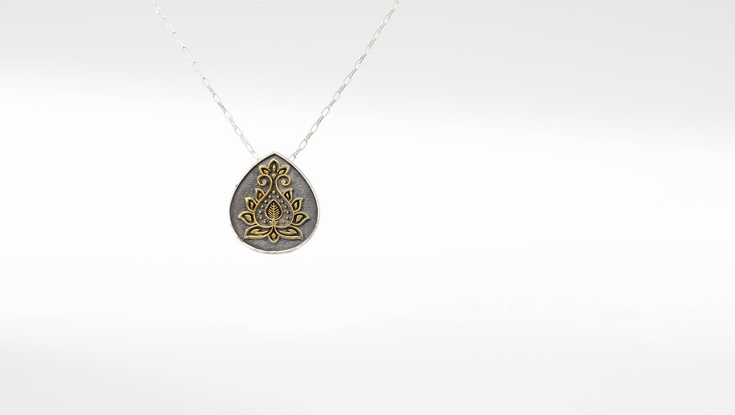 Anantaya - Silver Handcrafted Pendant with Chain