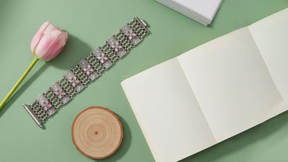 Sangeeta Boochra Heirloom Floral Silver Bracelet