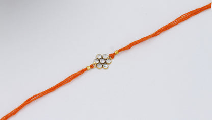 Sangeeta Boochra "925 Sterling Silver Stone-Studded Rakhi: Timeless Bond"