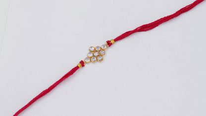 Sangeeta Boochra "925 Sterling Silver Stone-Studded Rakhi: Timeless Bond"