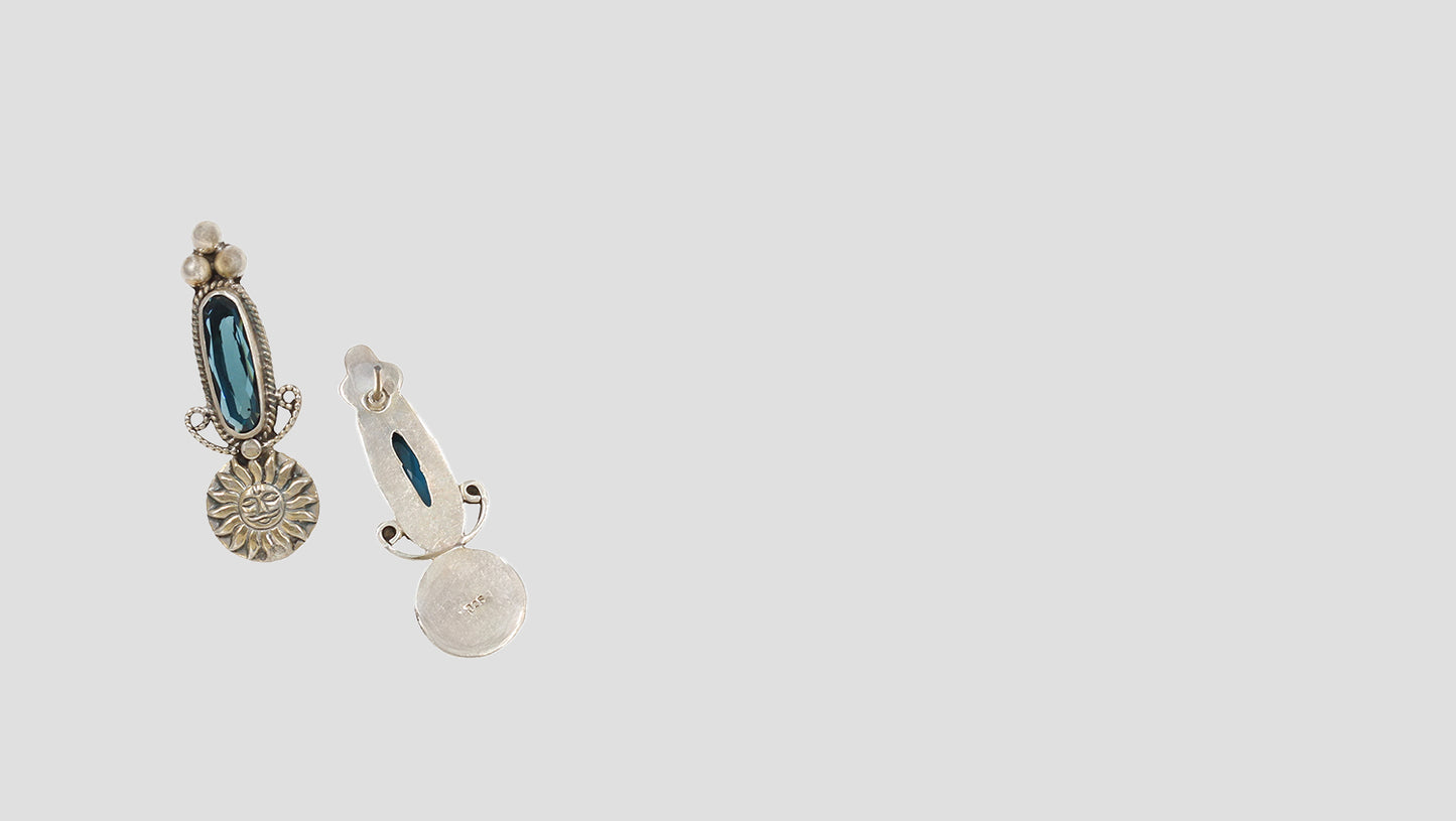 Timeless Glow: Sangeeta Boochra Heritage Silver Dangler Earrings