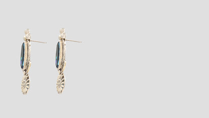 Timeless Glow: Sangeeta Boochra Heritage Silver Dangler Earrings