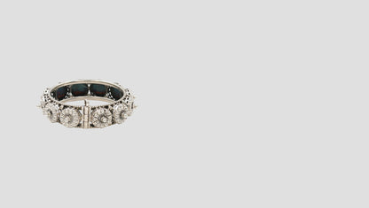 Heritage Grace: Sangeeta Boochra Intricately Designed Silver Bangle