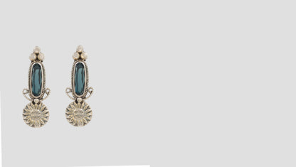 Timeless Glow: Sangeeta Boochra Heritage Silver Dangler Earrings