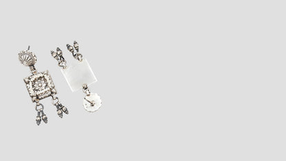 Eternal Grace: Handcrafted Floral Silver Earrings