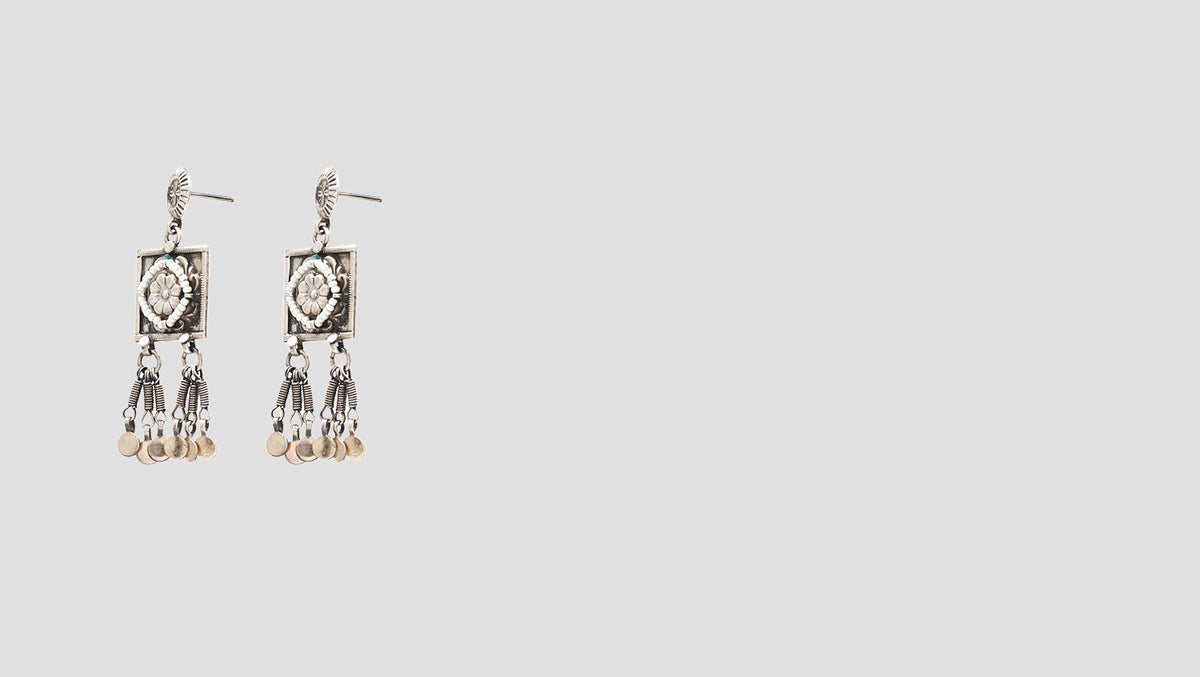 Ethereal Grace: Sangeeta Boochra Silver Statement Earrings