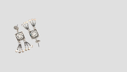 Ethereal Grace: Sangeeta Boochra Silver Statement Earrings