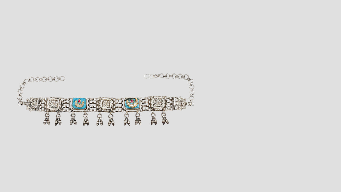 Timeless Splendor: Artisan Silver Choker by Sangeeta Boochra