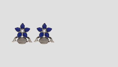 Timeless Beauty: Sangeeta Boochra Handcrafted Silver Studs