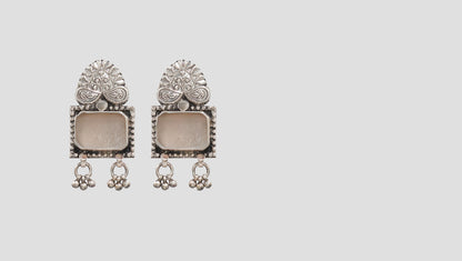 Ornate Simplicity: Sangeeta Boochra Silver Handcrafted Studs