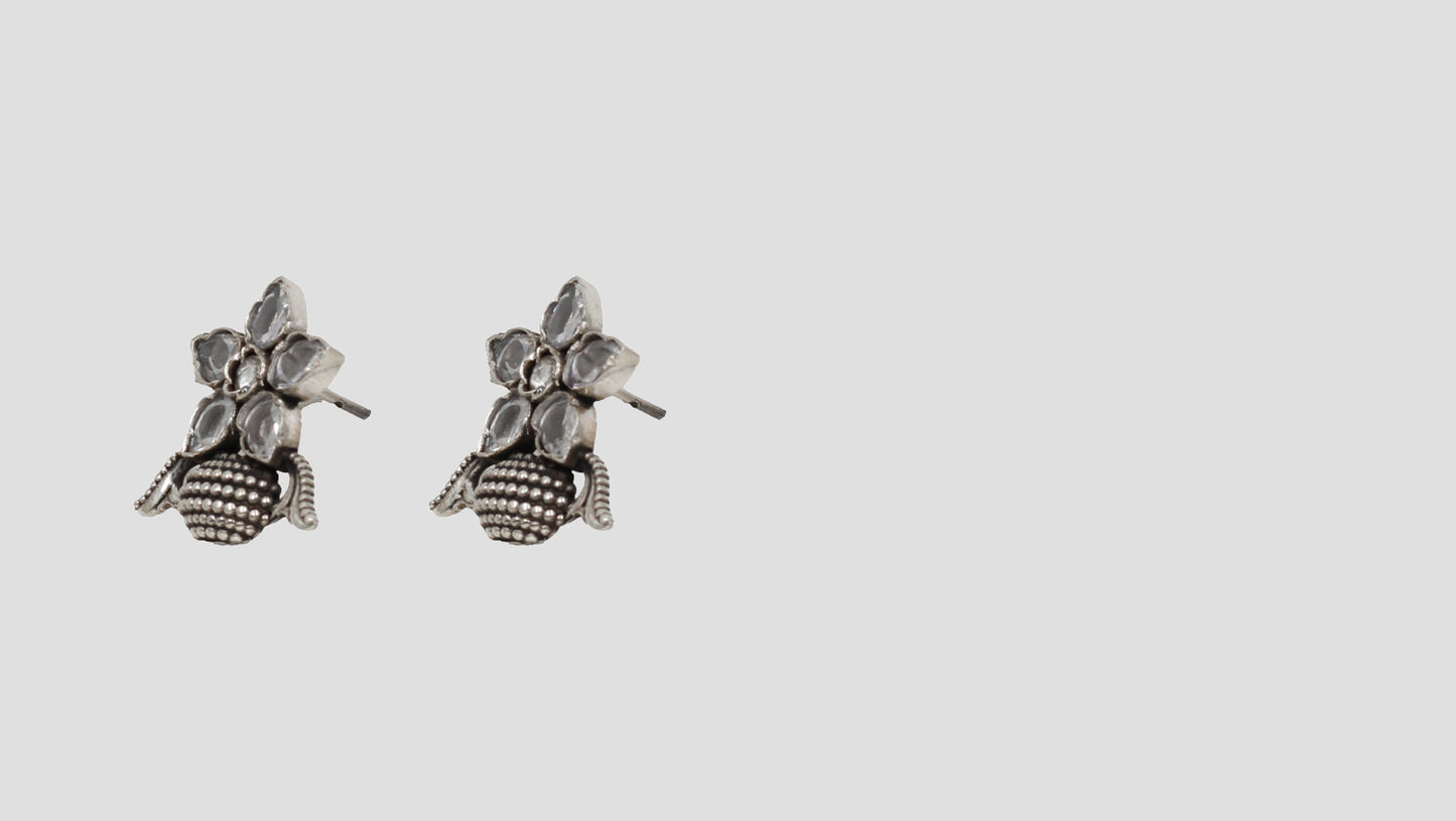 Sophisticated Beauty: Sangeeta Boochra Silver Handcrafted Studs