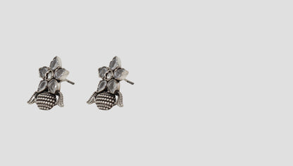 Sophisticated Beauty: Sangeeta Boochra Silver Handcrafted Studs