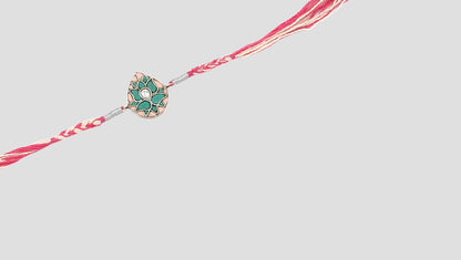 "Lotus Grace Silver Rakhi by Sangeeta Boochra"