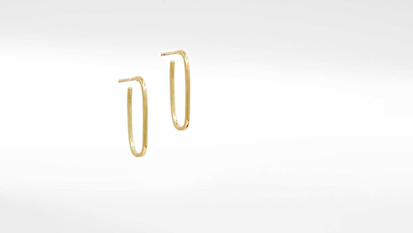 Silver Earrings with Delicate Gold Polishing