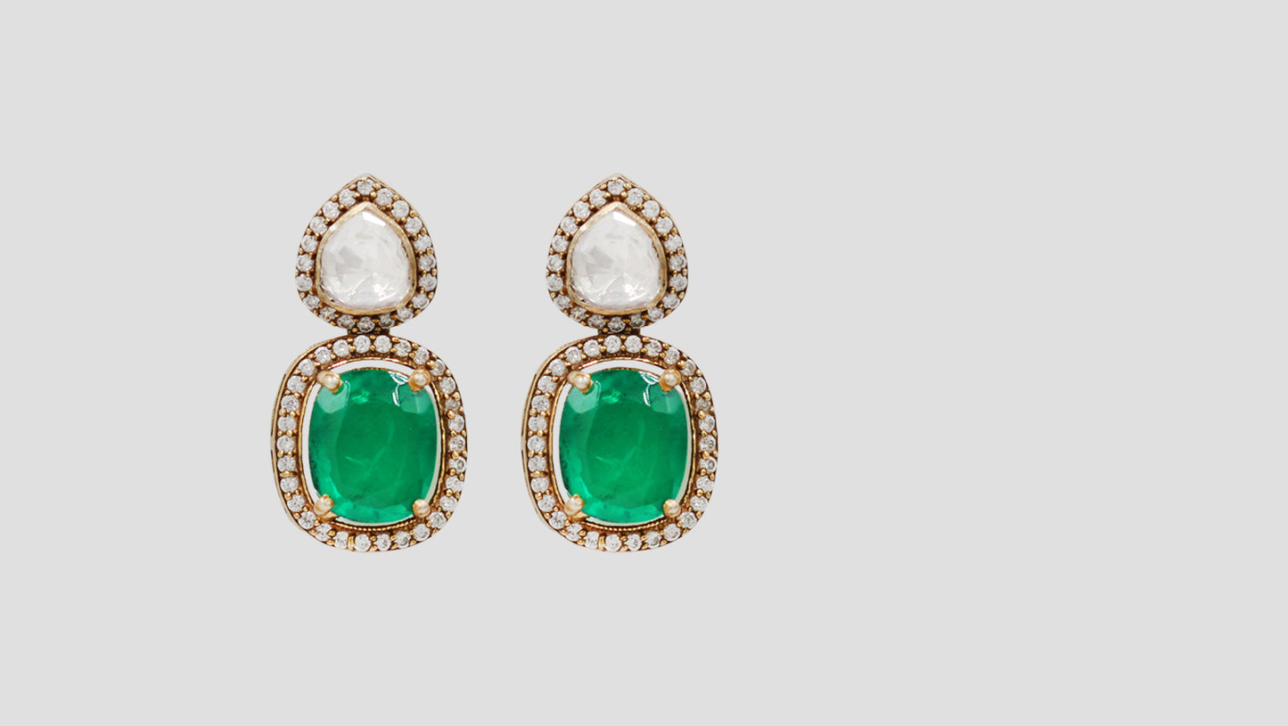 Sangeeta Boochra Imperial Green Elegance Necklace Set