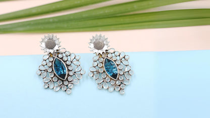 Timeless Silver Earrings with Handset Hydro Gemstones