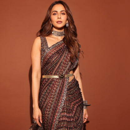 Sangeeta Boochra Silver Statement Jewellery Styled by Rakul Preet