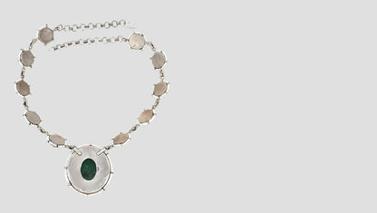 Ornate Beauty: Sangeeta Boochra Floral Silver Necklace