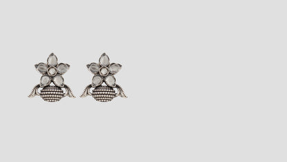 Sophisticated Beauty: Sangeeta Boochra Silver Handcrafted Studs