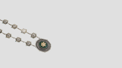 Ornate Beauty: Sangeeta Boochra Floral Silver Necklace