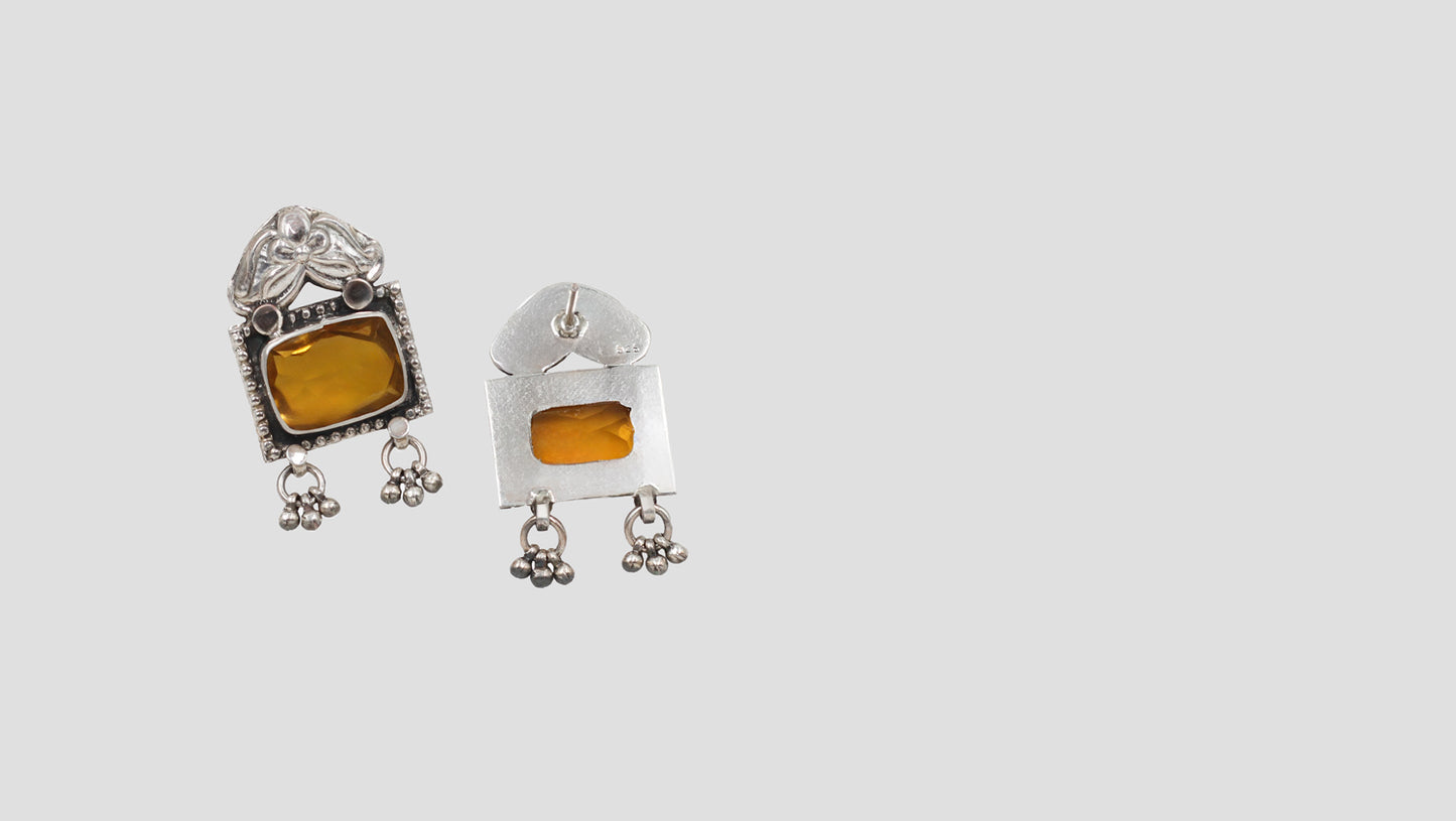 Ornate Beauty: Sangeeta Boochra Designer Silver Studs