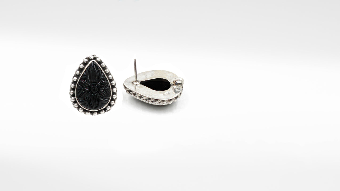 Silver Eleanor Quartz Studded Earring