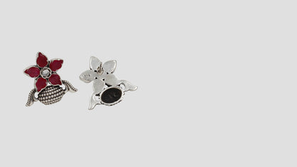 Elegant Refinement: Sangeeta Boochra Handcrafted Silver Studs