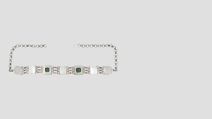 Ethereal Elegance: Sangeeta Boochra Silver Choker with Gold Accents