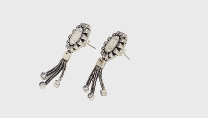 Timeless Pair: Sangeeta Boochra Silver Earring with Chain Pendant