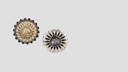 Sculpted Radiance: Sangeeta Boochra Gold-Plated Round Studs