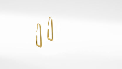 Silver Earrings Enriched with Gold Polish