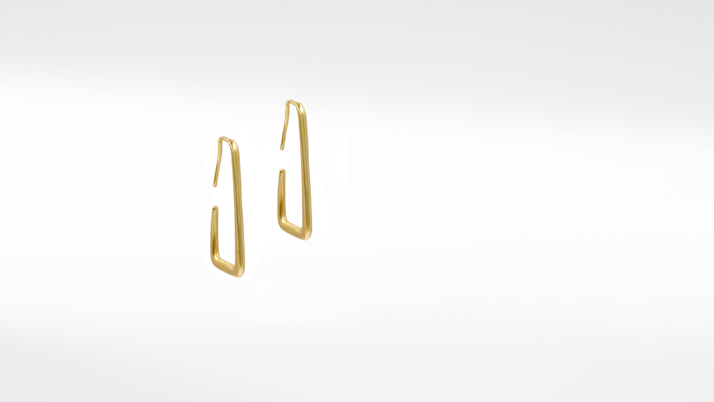 Silver Earrings Enriched with Gold Polish