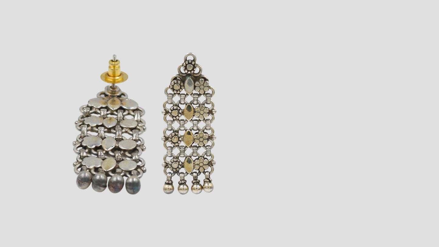 Heritage Silver Filigree Earrings by Sangeeta Boochra