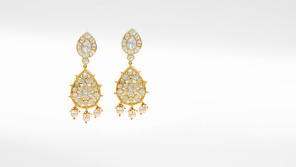 Sangeeta Boochra Silver Moissanite Earrings