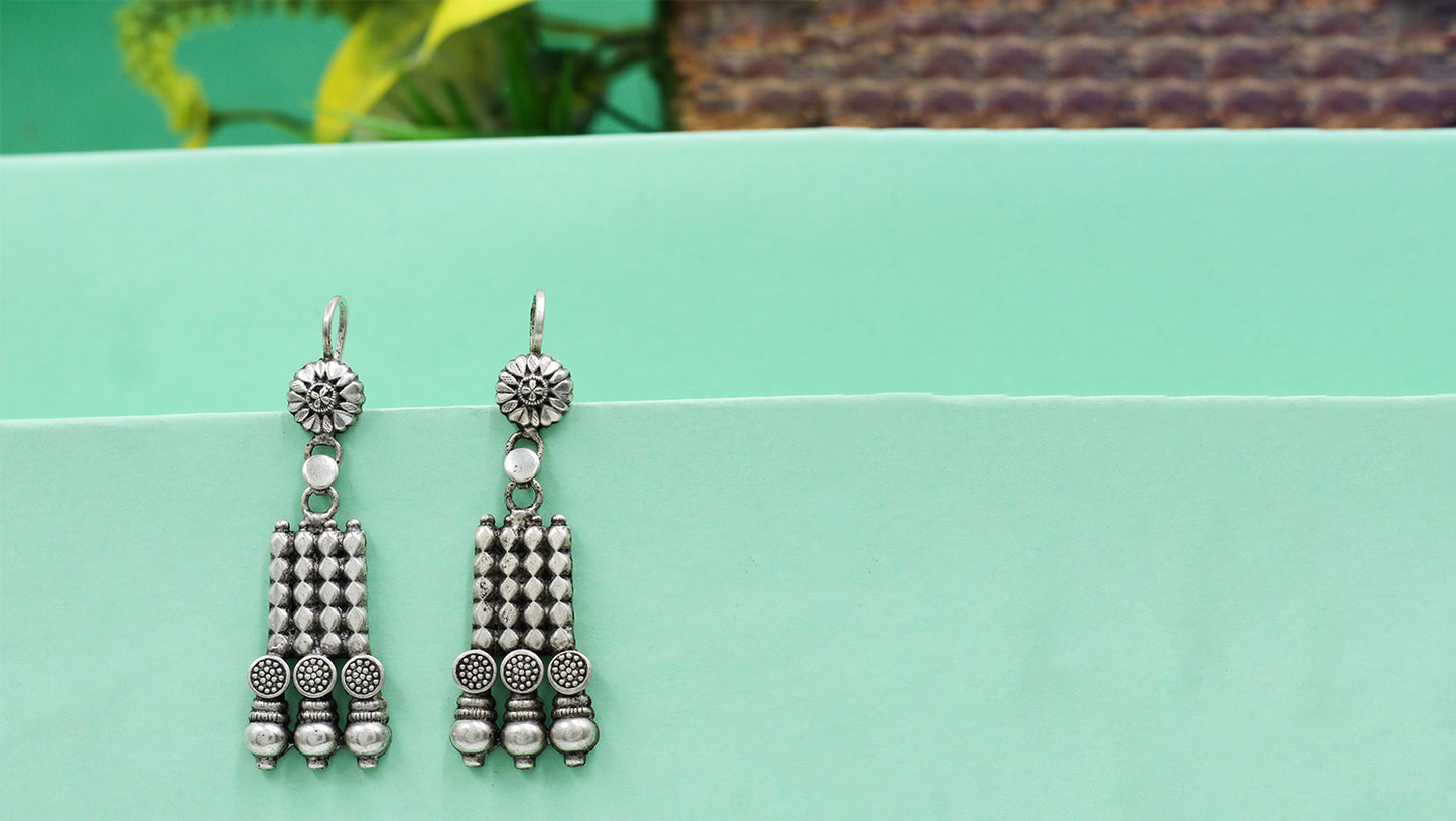 Bohemian Charm Silver Earrings – Sangeeta Boochra