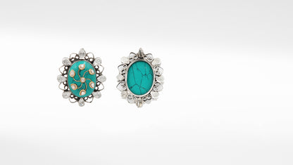 Silver Ahana Turquoise Studded Earring