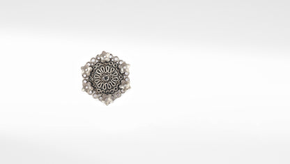 Sangeeta Boochra Tribal Silver Adjustable Ring