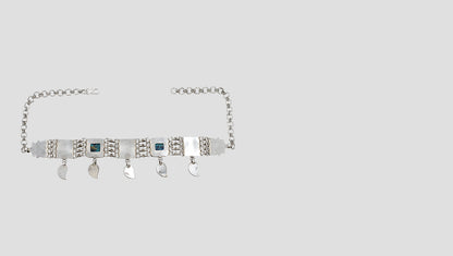 Ethereal Beauty: Sangeeta Boochra Dual Tone Silver Choker