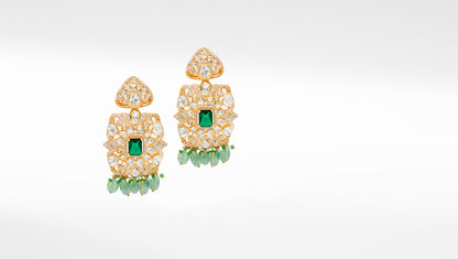 Sangeeta Boochra Silver Moissanite Earrings